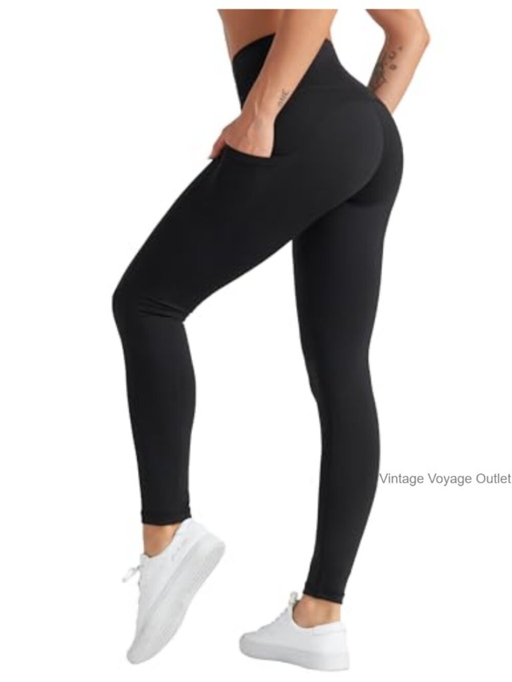High Waist Yoga Pants Tummy Control Leggings Side Pockets